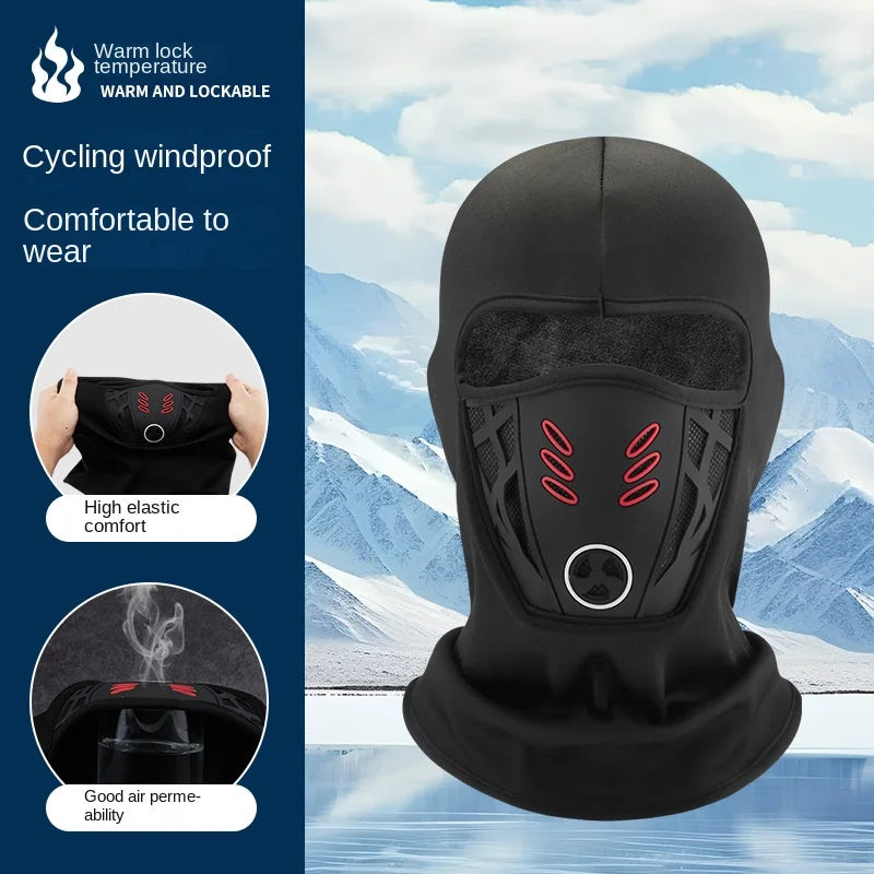 Windproof full-face mask for motorcycle rides, cycling, skiing—soft, warm, anti-haze beanie hood keeps you protected and comfy outdoors.