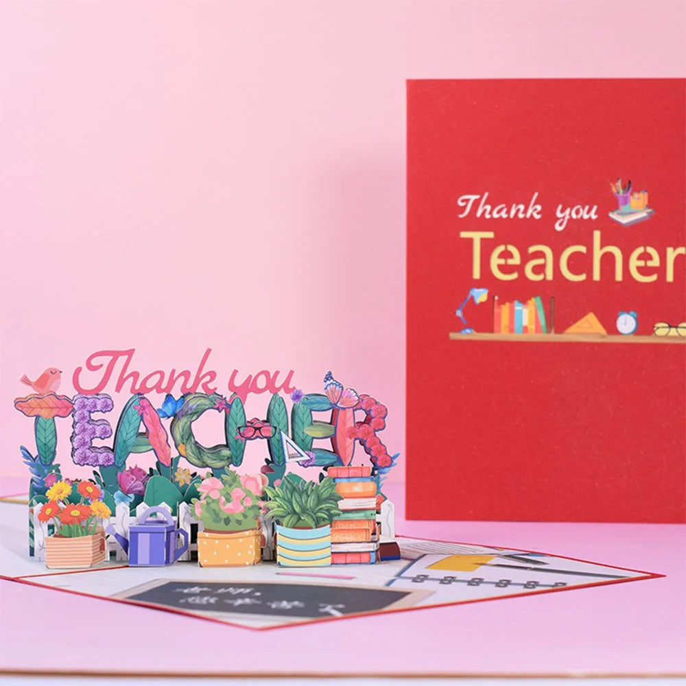 Blossoming 3D Peach Tree Pop-Up Card