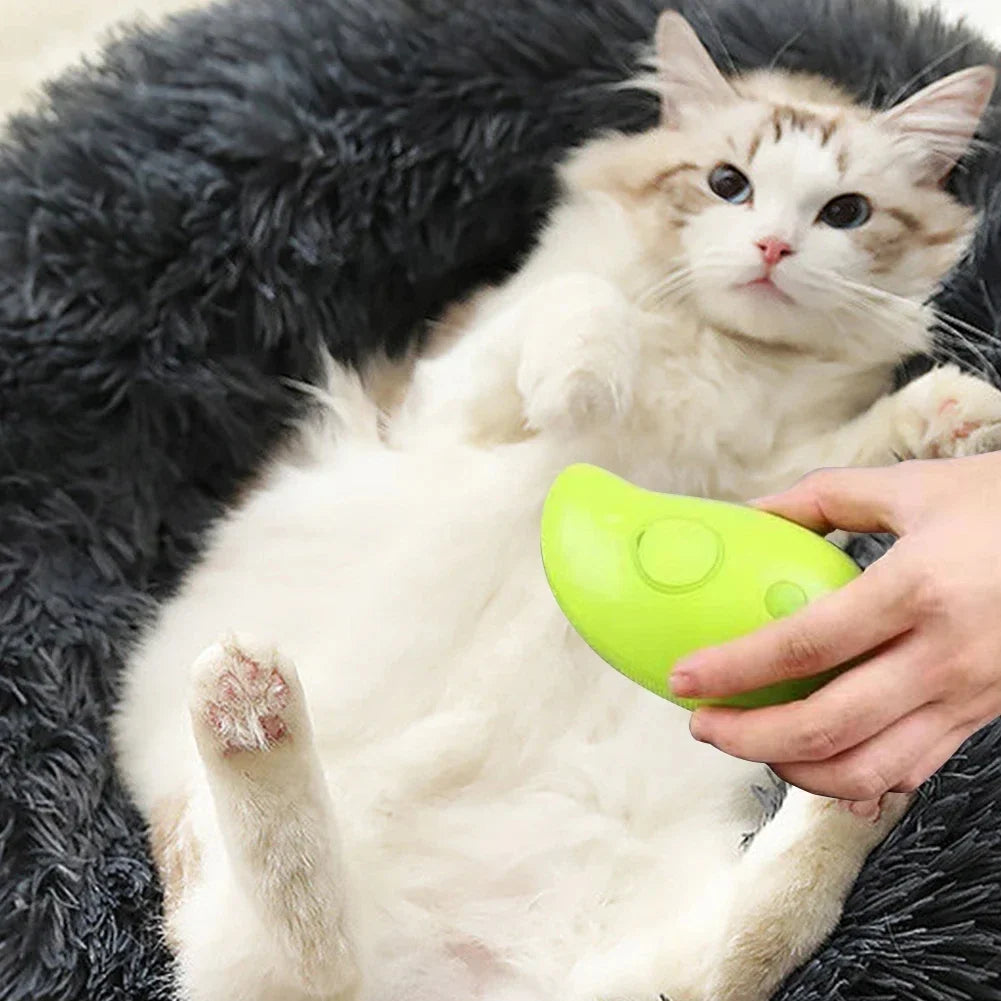 PetSteam 3-in-1 Grooming Brush

Revolutionary electric steam brush removes cat and dog hair effortlessly—combines spray, massage, and grooming for a sleek, happy pet.