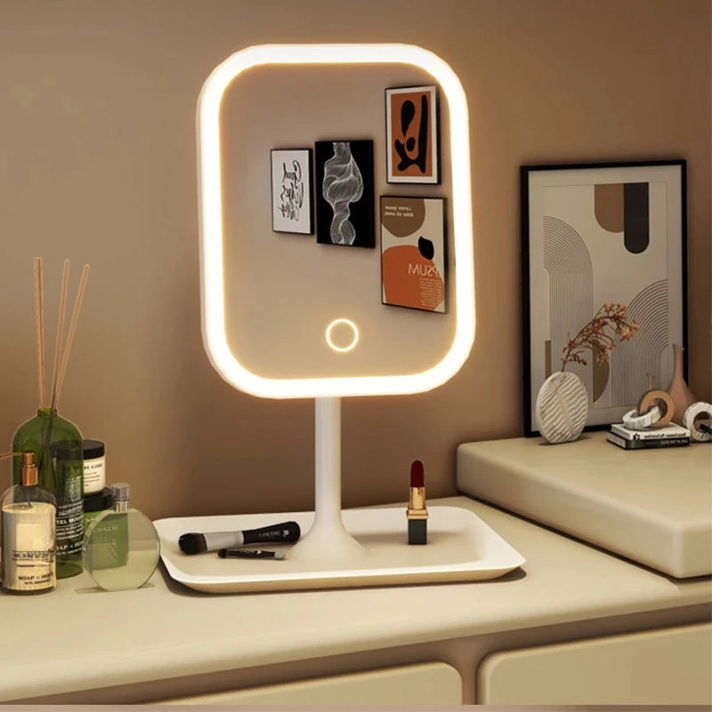 TriGlow Vanity Mirror
3-color LED touch-control makeup mirror for desk or bedroom.