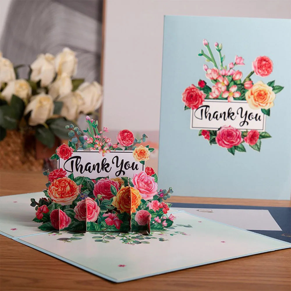 Blossoming 3D Peach Tree Pop-Up Card