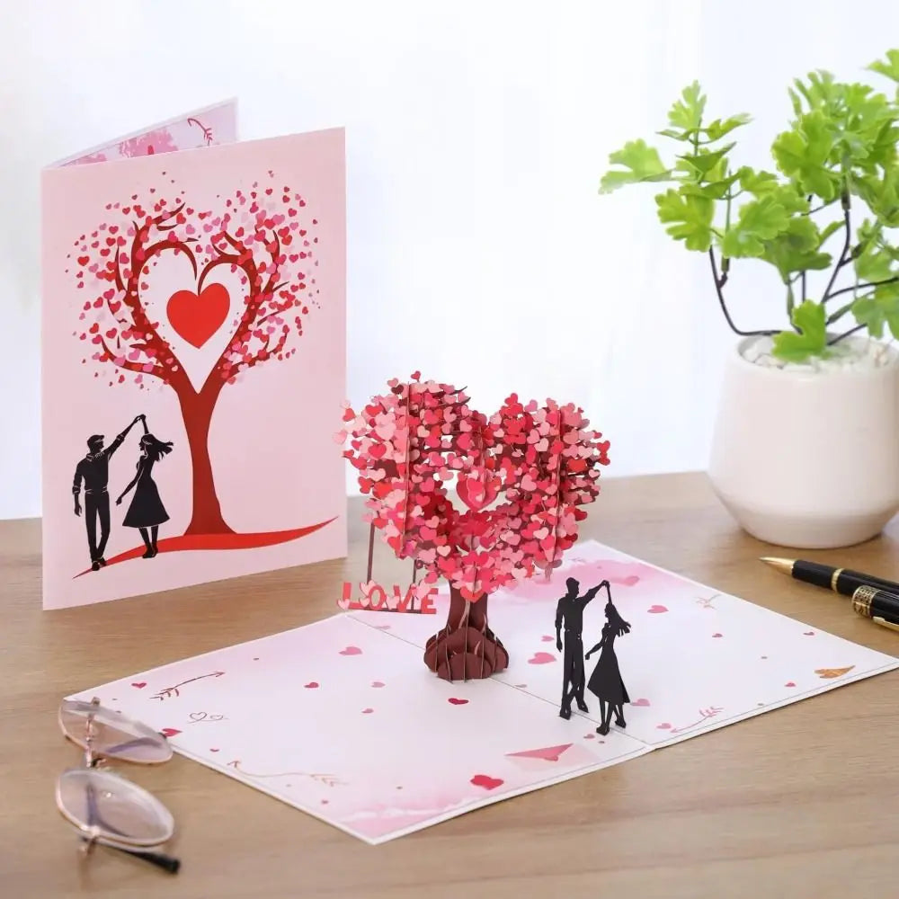 Love Blooms 3D Heart Tree Pop-Up Card