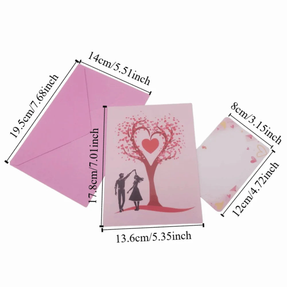 Love Blooms 3D Heart Tree Pop-Up Card